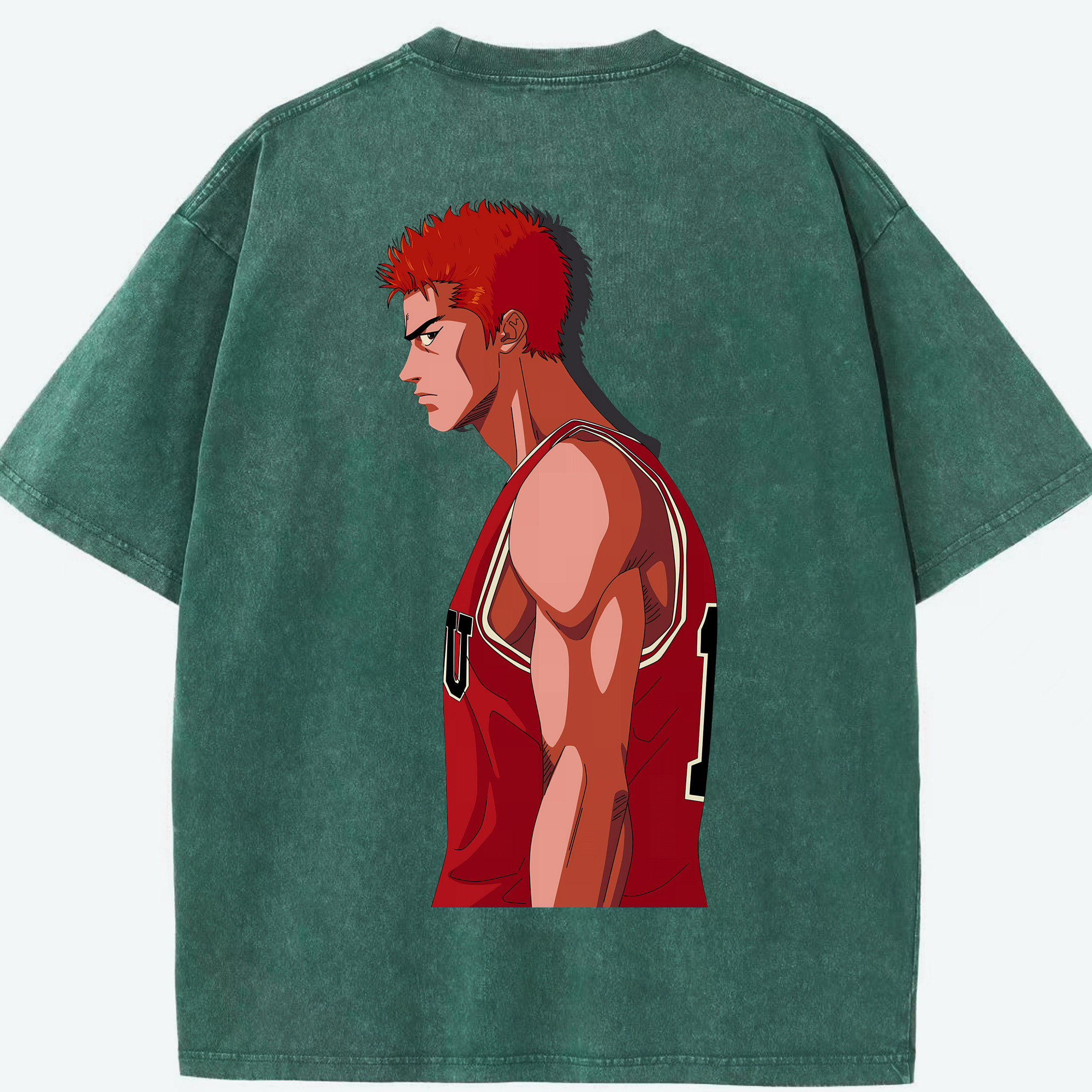 （画像用） SLAM DUNK／スラムダンク 綿100% ヴィンテージ風 半袖Tシャツ（背面プリント）